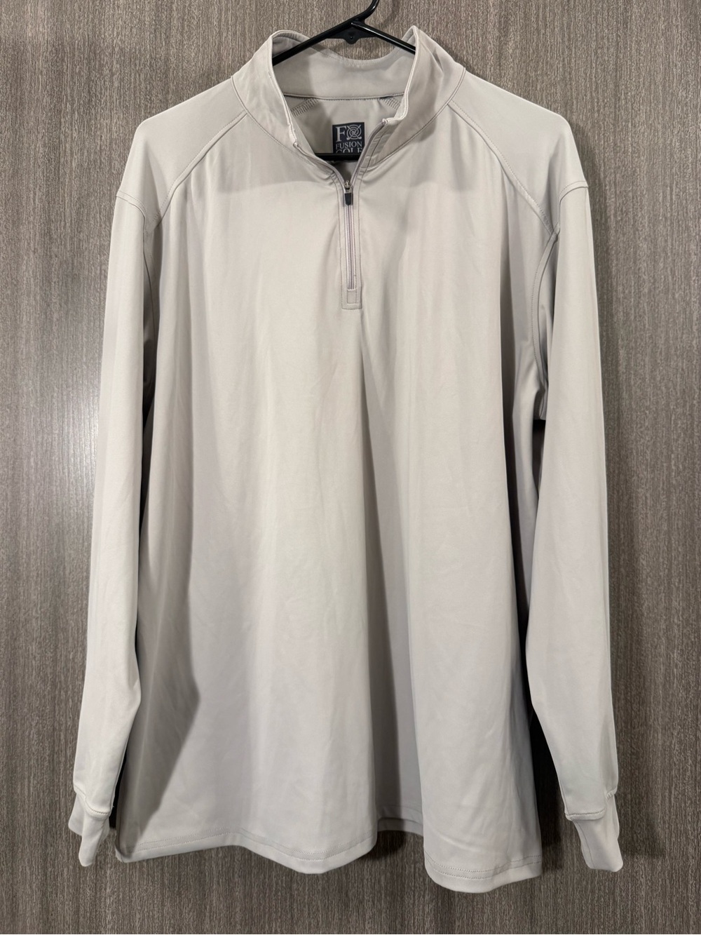 Fusion Golf Light Gray Zip-Front Performance Pullover